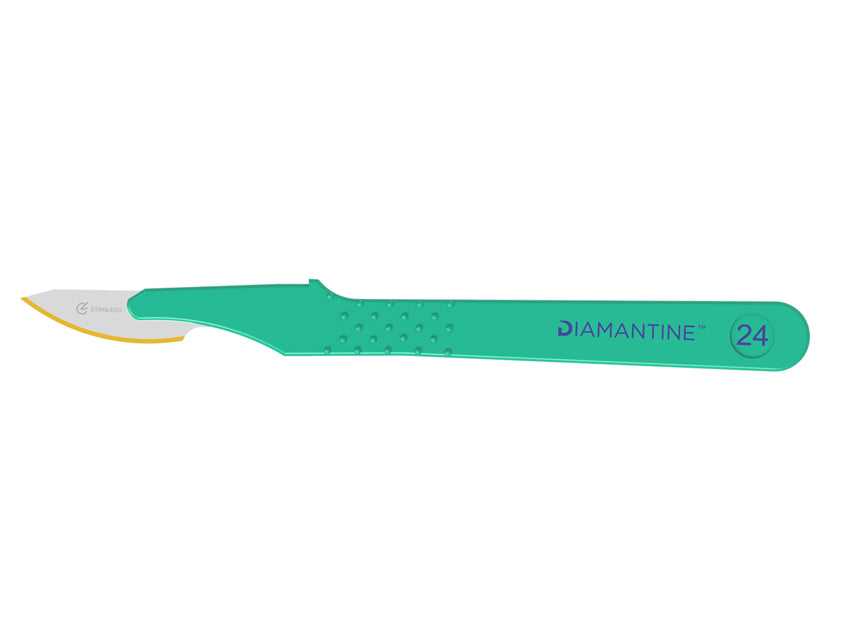 Bisturi diamantine lama inox n.24 - sterile - conf. 10 pz.