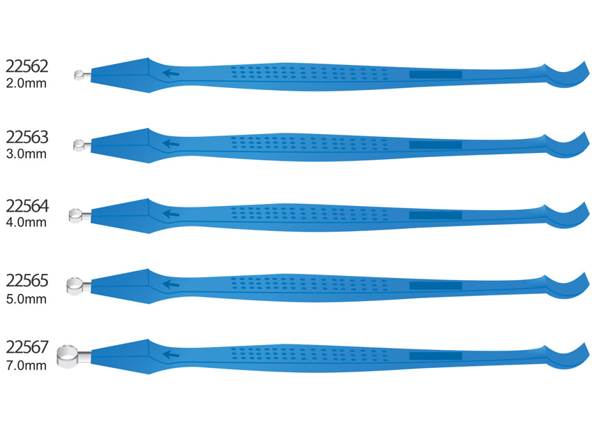 Curette dermatologiche GIMA con raschietto