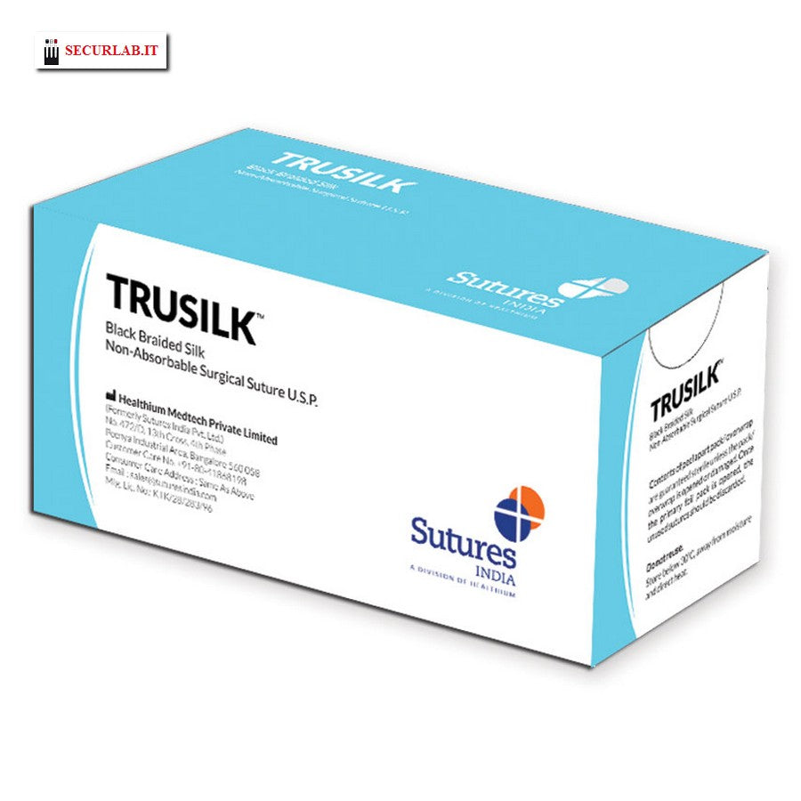 Suturas no absorbibles Trusilk curva 1/2 - hilo negro