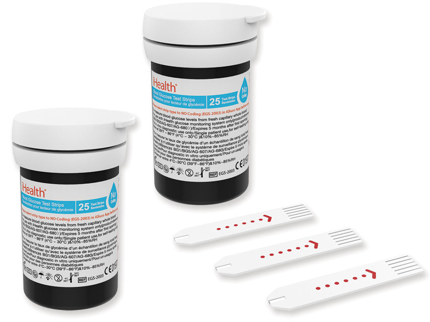 Strisce glucosio iHealth per glucometri iHealth (cod. 23509 - 23510 - 23514)