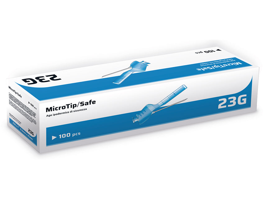Aghi ipodermici di sicurezza Microtip/Safe 23G 0,6x25mm - sterile - conf. 100 pz.