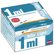 1 ml TUB syringes central luer cone with mounted needle 26 G 0.45 x 13 mm - pack of 100 pcs.