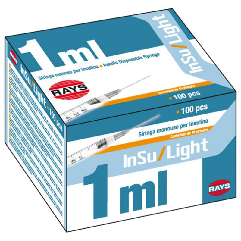 Siringhe da 1 ml TUB cono luer centrale con ago montato 26 G 0,45 x 13 mm - conf.100 pz.