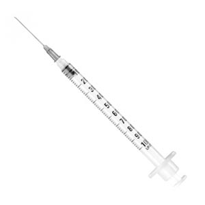 Siringhe da 1 ml TUB cono luer centrale con ago montato 26 G 0,45 x 13 mm - conf.100 pz.