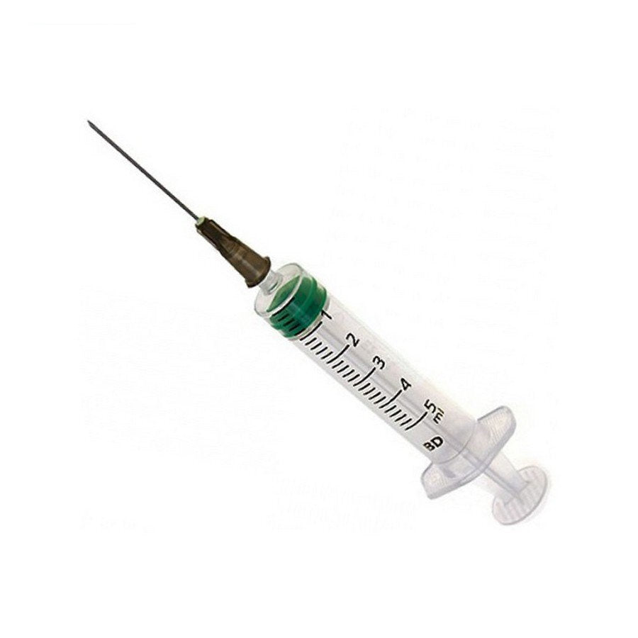 Siringhe BD Emerald con ago ipodermico posto a lato 21G - 5 ml Luer Slip centrale - Conf.100 pz.