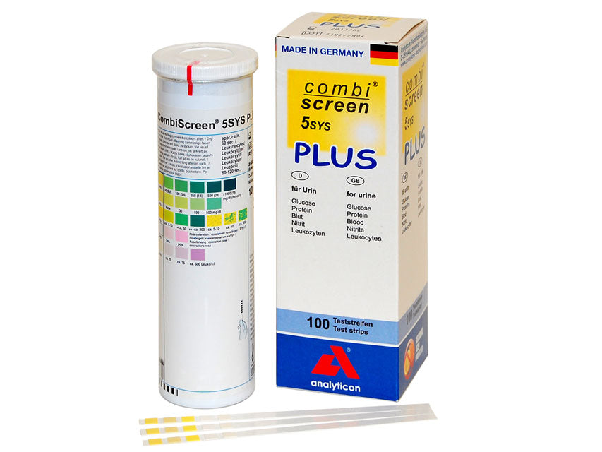 Strisce ANALYTICON per urine COMBI SCREEN SYS PLUS per 5 parametri - Conf.100 pz.