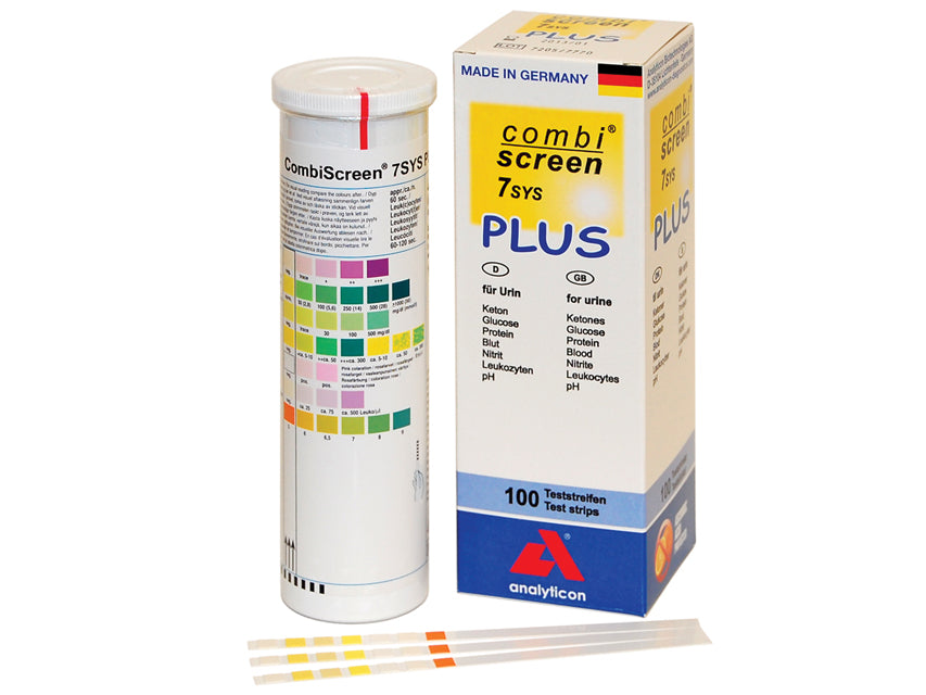 Strisce ANALYTICON per urine COMBI SCREEN SYS PLUS per 7 parametri - Conf.100 pz.
