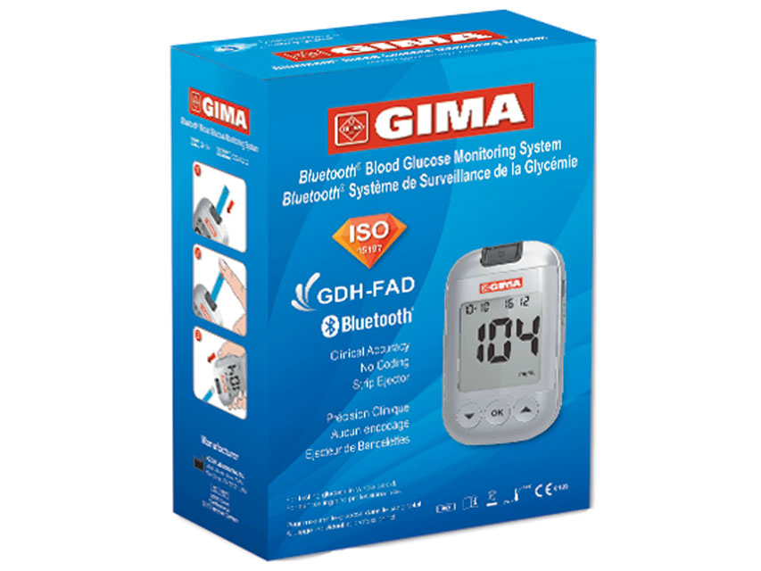 Kit completo glucometro Gima versione Bluetooth mg/dl