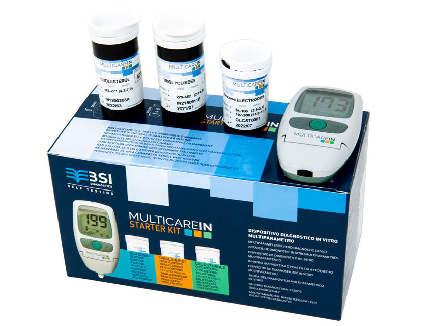 Multicare In Starter Kit - Lecteur de cholestérol, glycémie, triglycérides