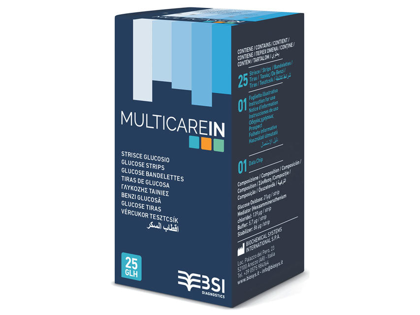 Strisce Glicemia per Multicare IN - Conf. 25 pz.