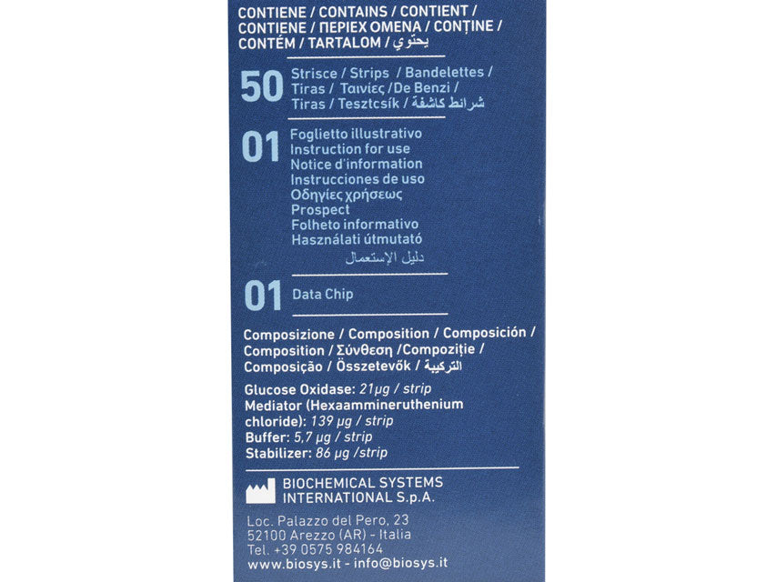 Strisce glicemia per cod. 23965/66/67, 24147/48/49, 24150/51/52/53 - conf. 50 pz.