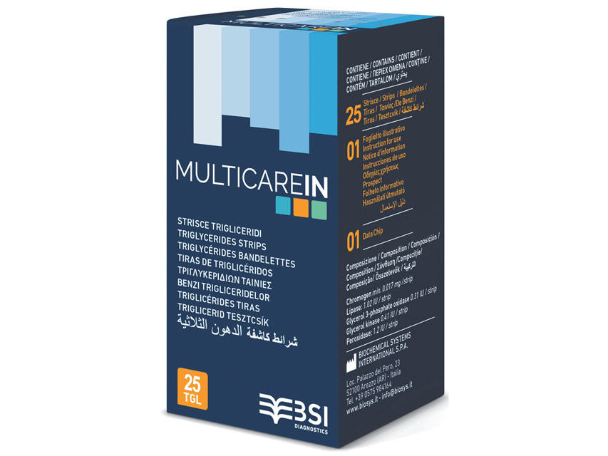 Strisce Trigliceridi per Multicare IN  - Conf.25 pz.