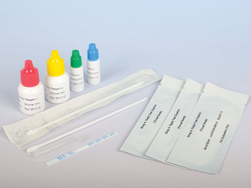 Test Rapide Strep A - double couleur - bandelettes - Boîte de 50 pcs