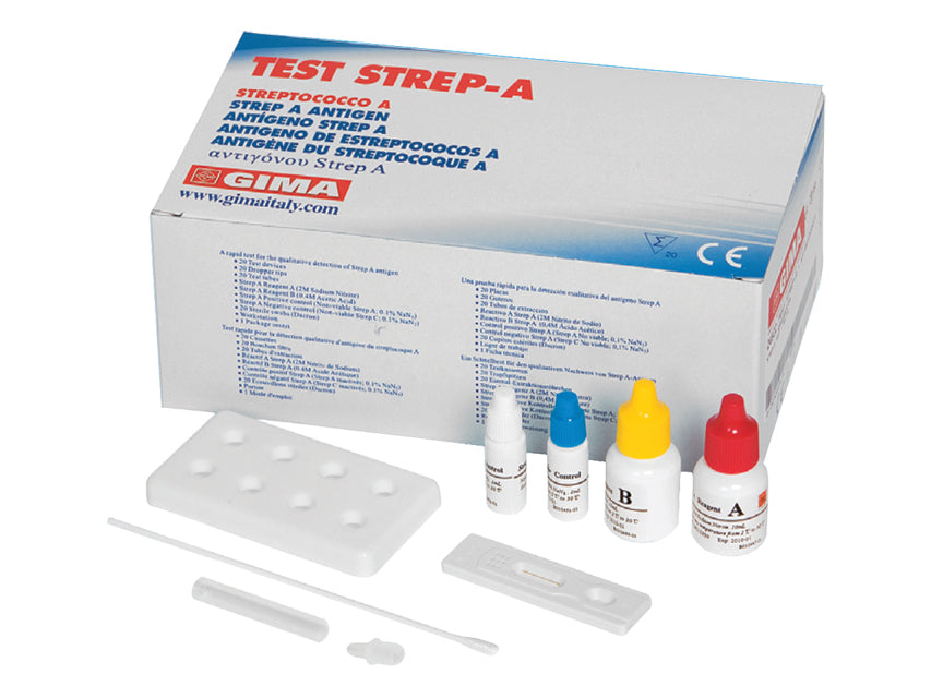 Test rapido Strep A- streptococco- su cassetta - Conf.20 test