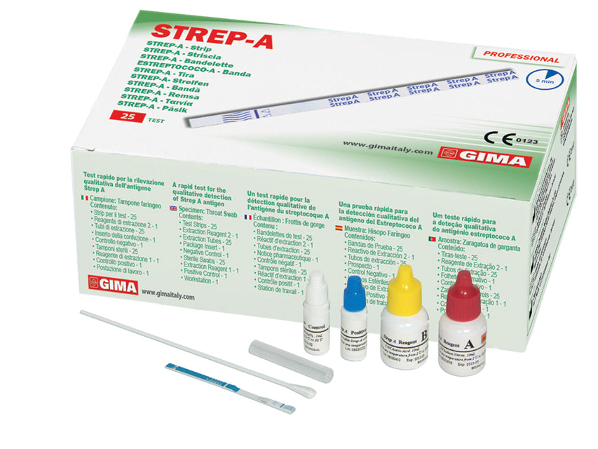 Test Strep A: streptococco A su striscia conf. 25 pz.