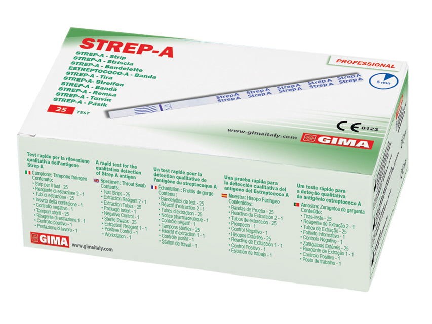 Test Strep A: streptococco A su striscia conf. 25 pz.