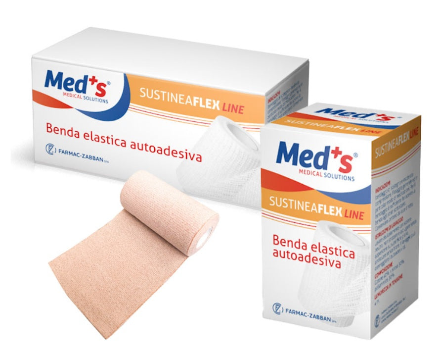 Bende elastiche autoadesive cm 8 x 4 mt Sustinea Med's
