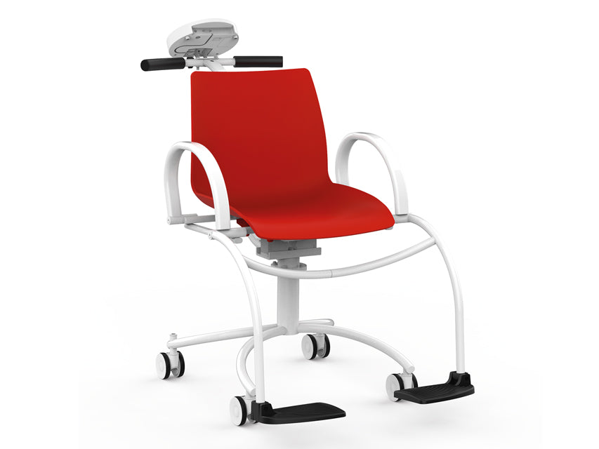 Wunder DE20 Bilancia sedia digitale con ruote rossa - 250 kg - Classe III