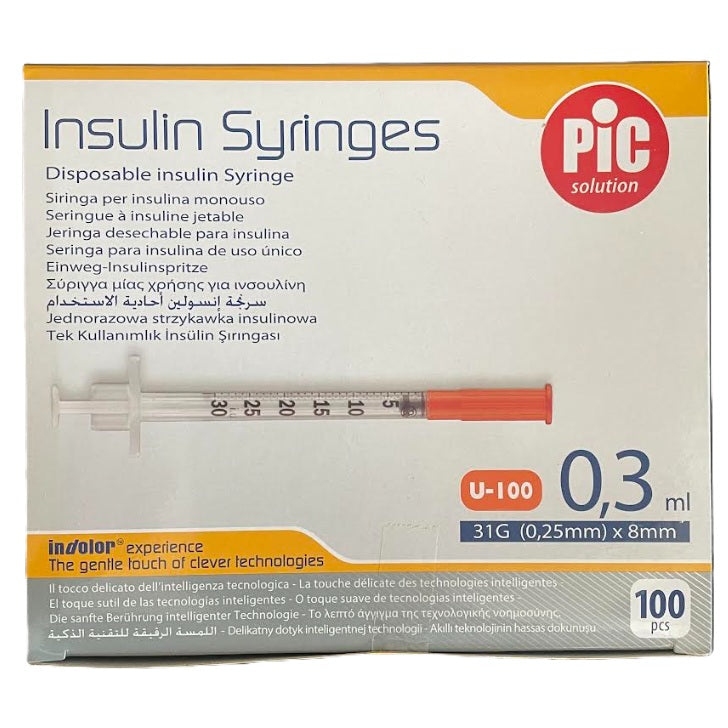 PIC INSUMED syringes for insulin