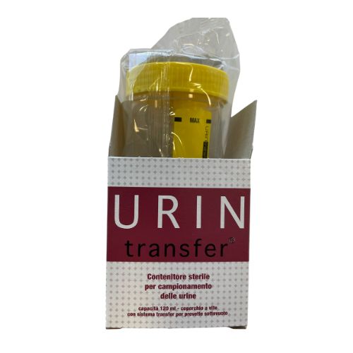 Conteneur pour urine avec système d'aspiration pour tubes sous vide (120 ml) - boîte individuelle