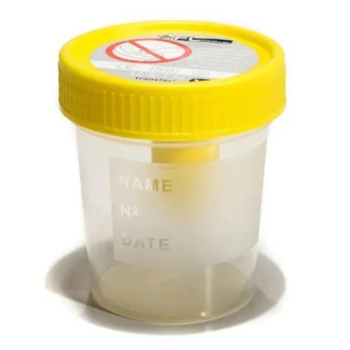 Conteneur pour urine avec système d'aspiration pour tubes sous vide (120 ml) - boîte individuelle