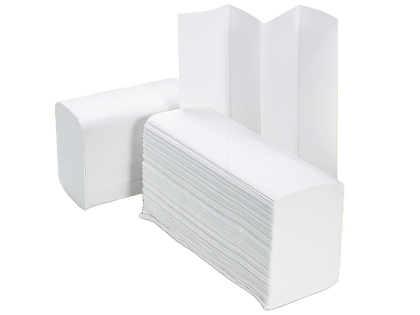 Salviette piegate a "W" - 2 strati - Conf.15 pacchetti da 124 pz.