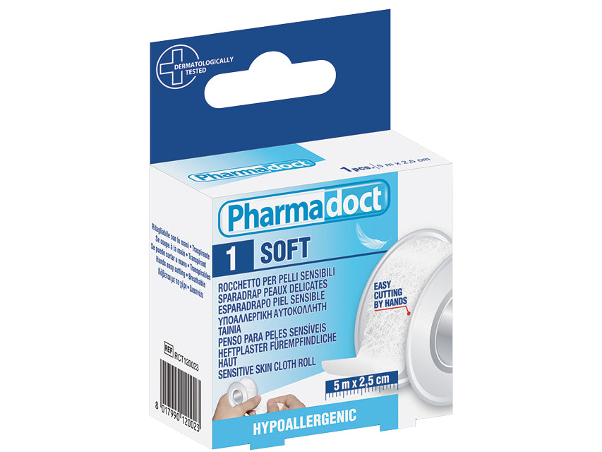 Pflasterrolle aus Vliesstoff - 5 m x 2,5 cm