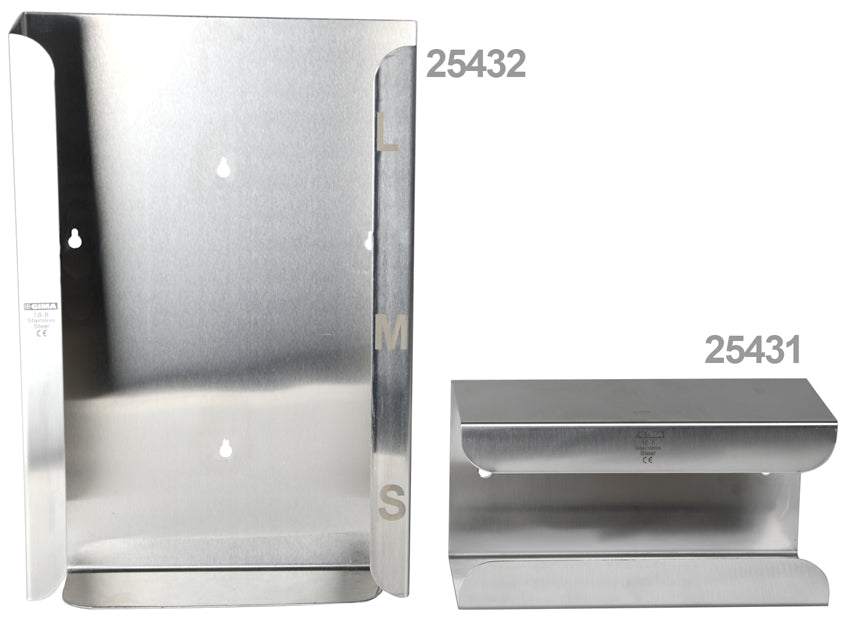Dispenser triplo per guanti - in acciaio inox