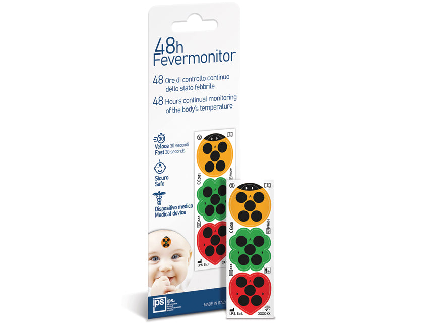 Termometro fever monitor 48 ore - blister da 3 pezzi - conf. 10 pz.