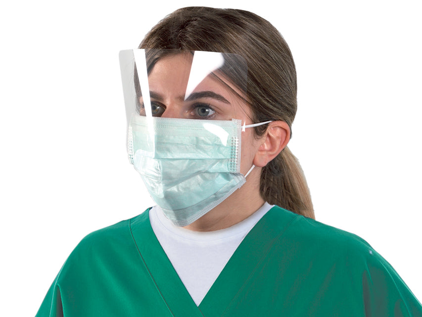 MASKOP - Mascherine chirurgiche con Visiere antiappannanti - con elastici - Conf.50 pz.