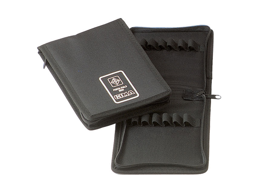 Mini portafiale zip - nylon nero