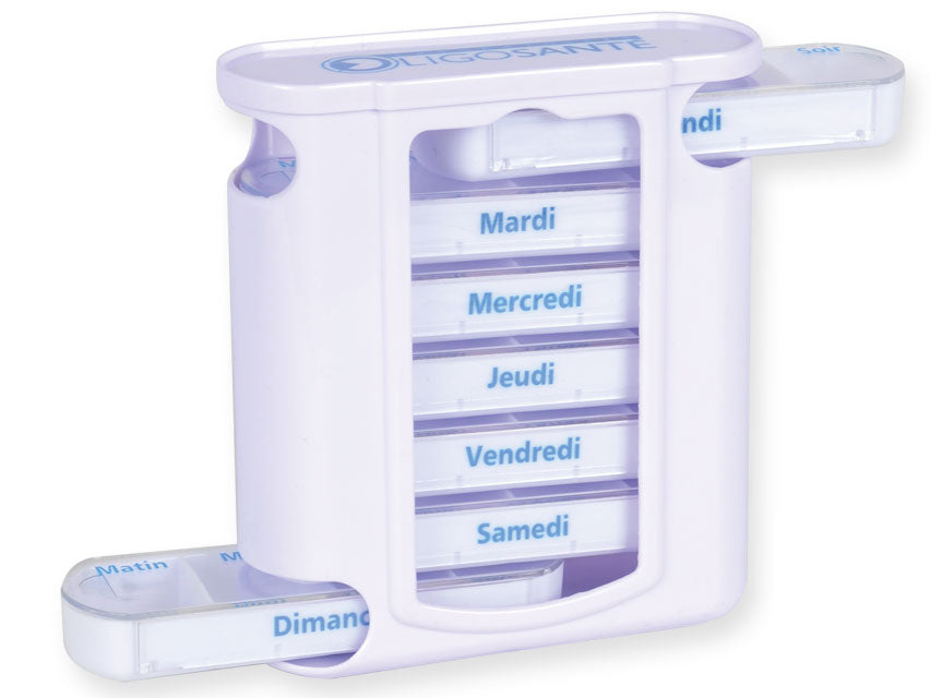 Portapillole settimanale x4 tower - inglese/francese - 1 pz.