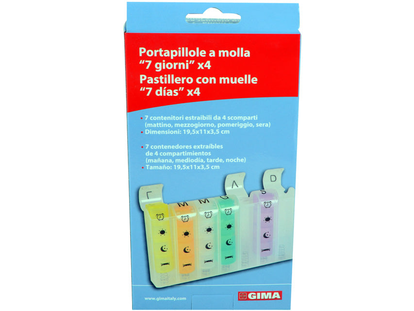 Portapillole settimanale x4 spring - inglese - 1 pz.