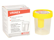 Conteneur stérile pour urines Plus 120 ml avec bouchon à vis et point de prélèvement - boîte individuelle