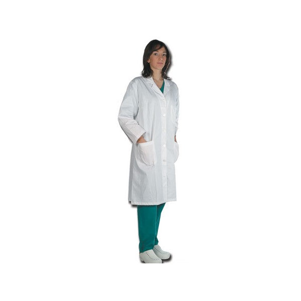 Bata de algodón blanca para mujer talla 50