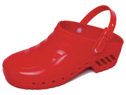 GIMA Rote Clogs ohne Löcher mit Riemen