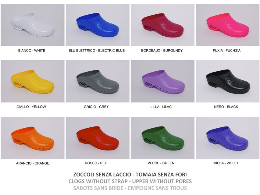Blaue Clogs - mit/ohne Löcher - mit Riemen - Farbe/Größe auf Anfrage - 1 Paar
