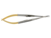 Castroviejo c.t. needle holder Straight - 14 cm - smooth tips - 1 pc.