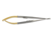 Micro Castroviejo straight needle holder with rough tip C.T. - 18 cm