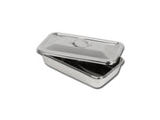 Vassoio con coperchio inox
223x126x45 mm