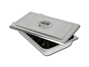 Vassoio+coperchio inox 306x196x50 mm - 1 pz.