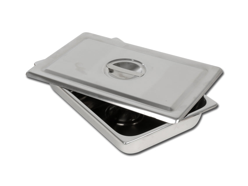 Vassoio+coperchio inox 306x196x50 mm - 1 pz.