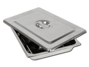Vassoio+coperchio inox 355x254x50 mm - 1 pz.