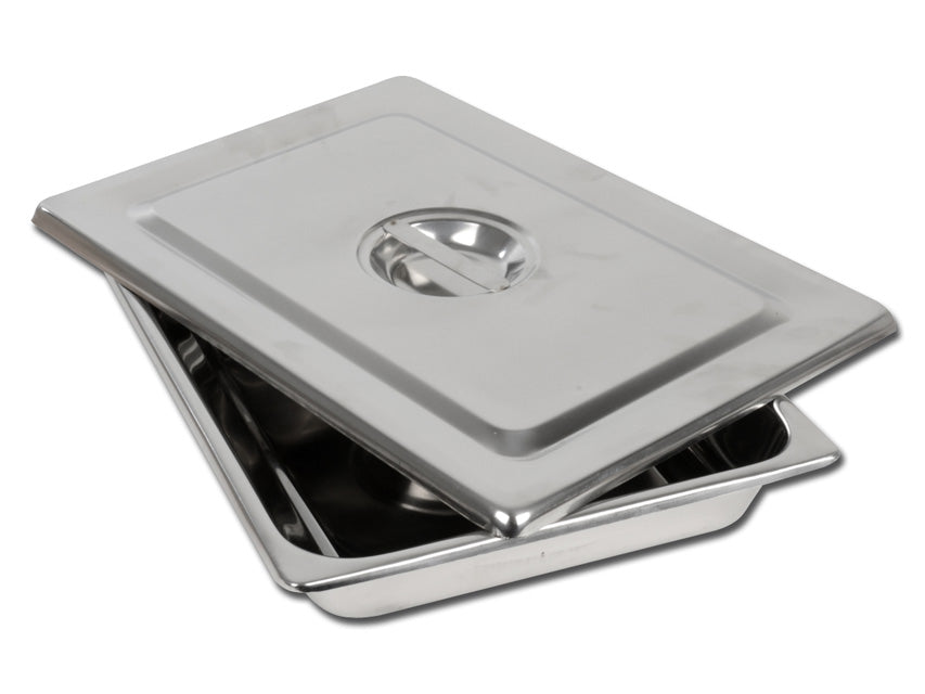 Vassoio+coperchio inox 355x254x50 mm - 1 pz.