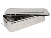 Scatola inox 50x20x10cm - con manici - 1 pz.