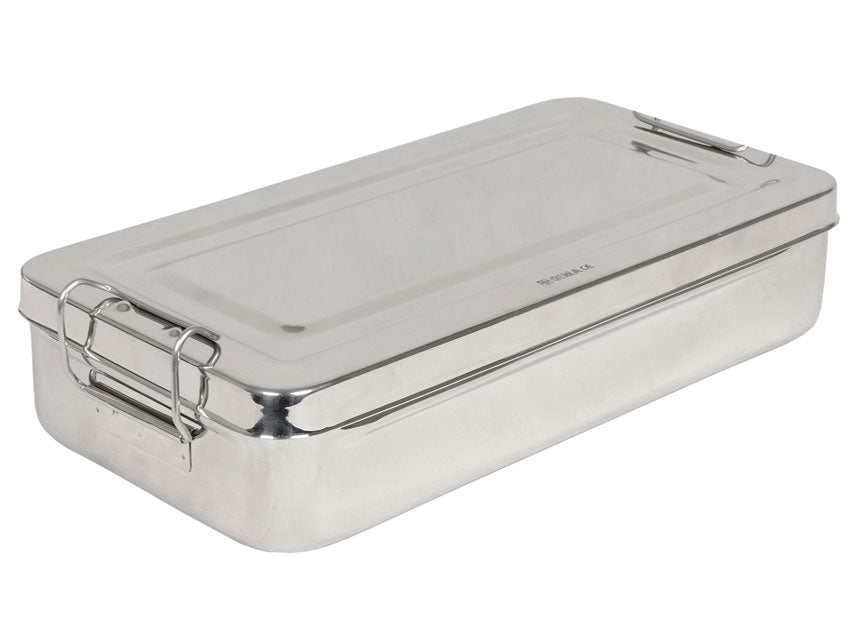 Scatola inox 30x15x6cm - con manici - 1 pz.