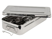 Scatola inox 30x15x6cm - con manici - 1 pz.