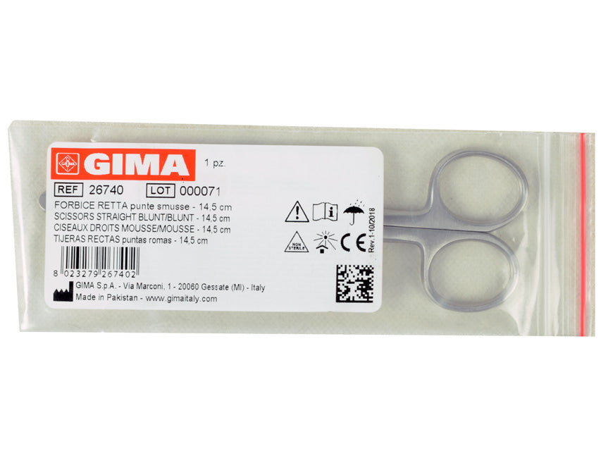 Forbice retta punte smusse - 14,5 cm - 1 pz.
