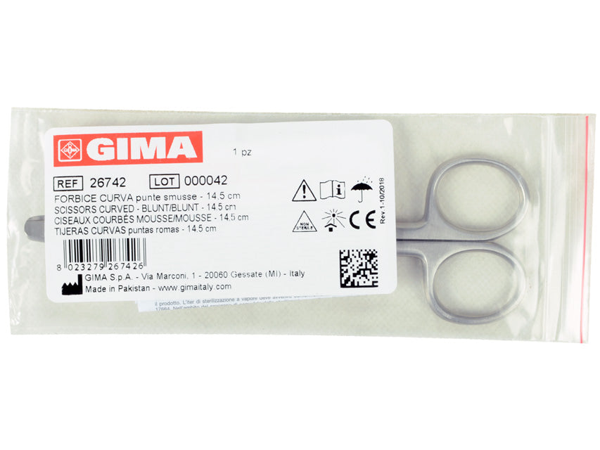 Forbice curva punte smusse - 14,5 cm - 1 pz.
