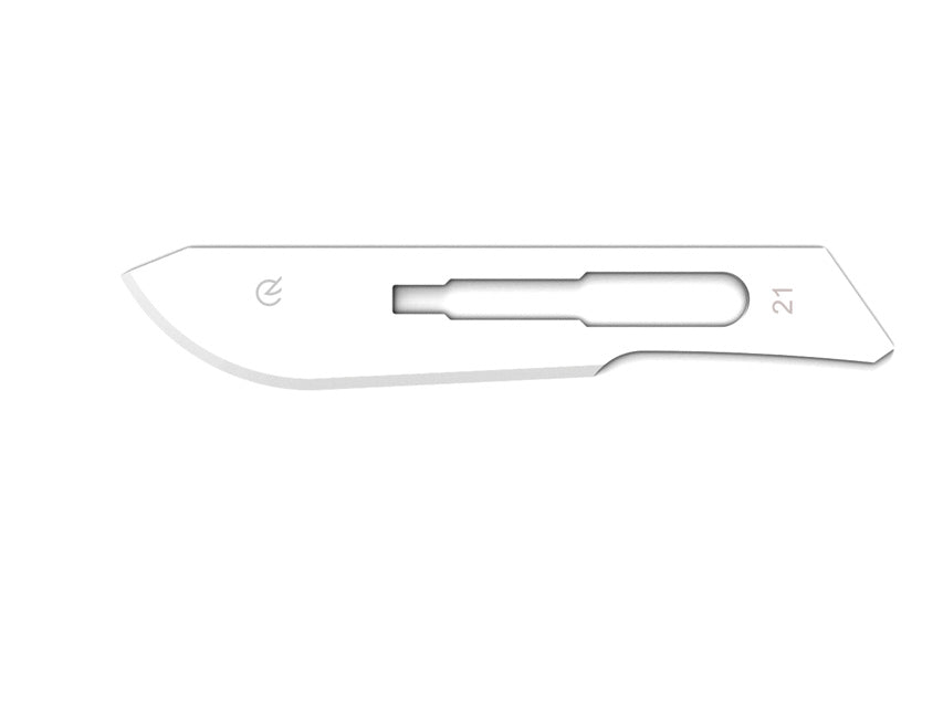 Sterile Einweg-Skalpellklingen aus Kohlefaser Nr. 21 - Packung mit 100 Stk.